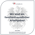 Logo Beruf und Familie - Gütesiegel für eine familienfreundliche Personalpolitik