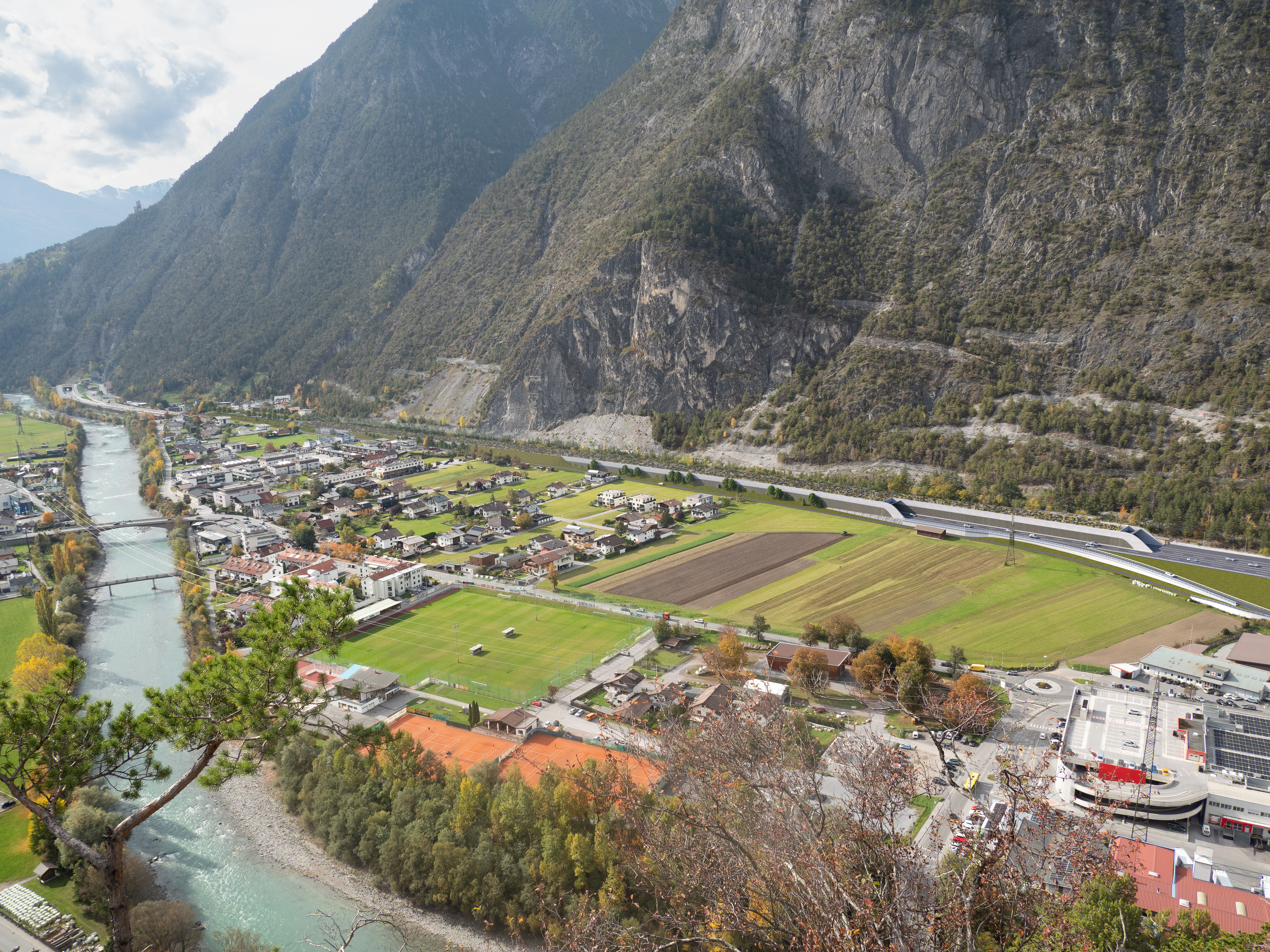 Visualisierung S 16 Lötztunnel und Ast Zams nachher