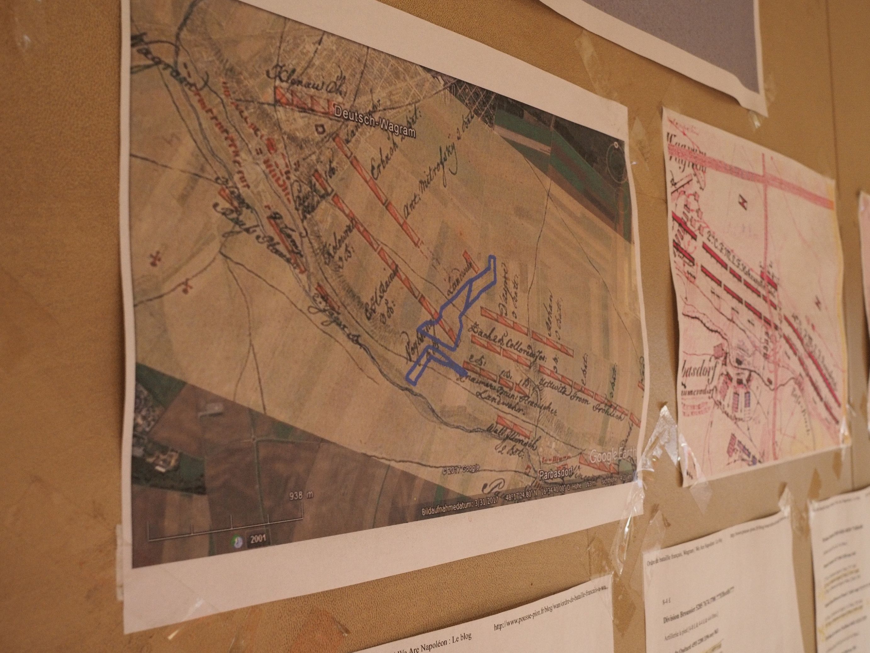 Auszug aus historischer Karte zur Aufstellung der Heeresverbände