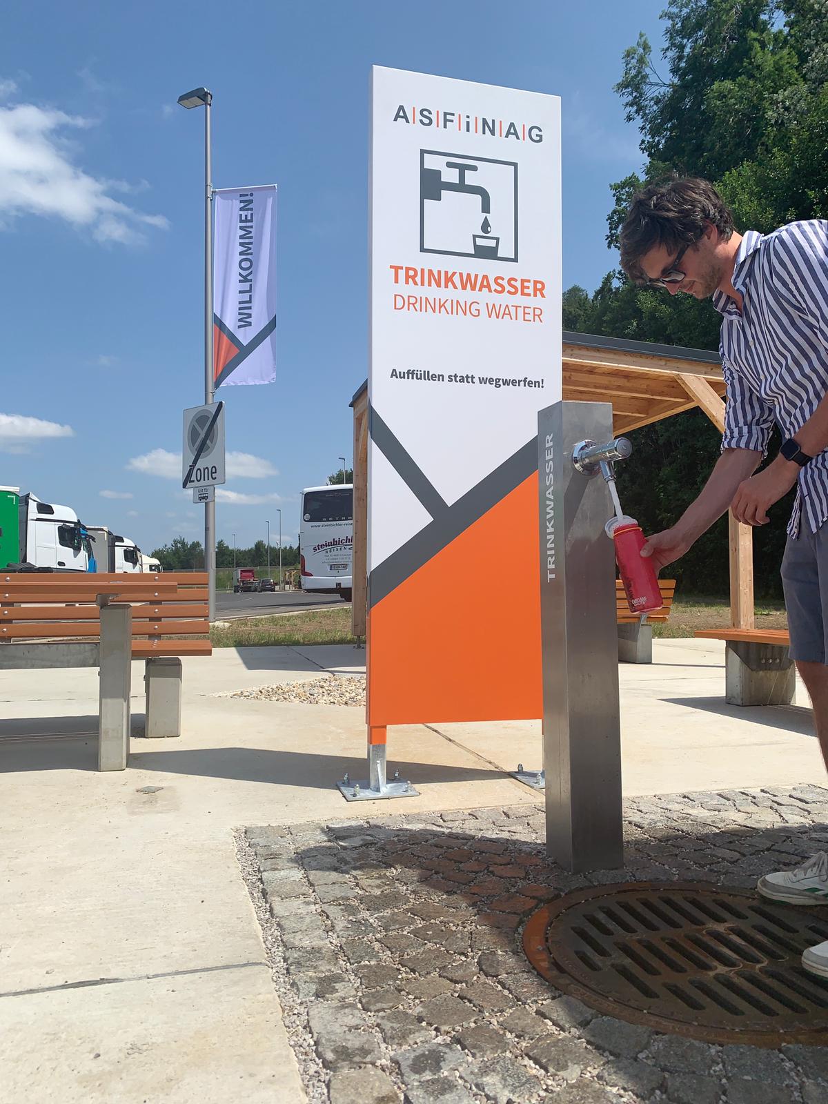 Trinkwasser auf allen ASFINAG Rastplätzen