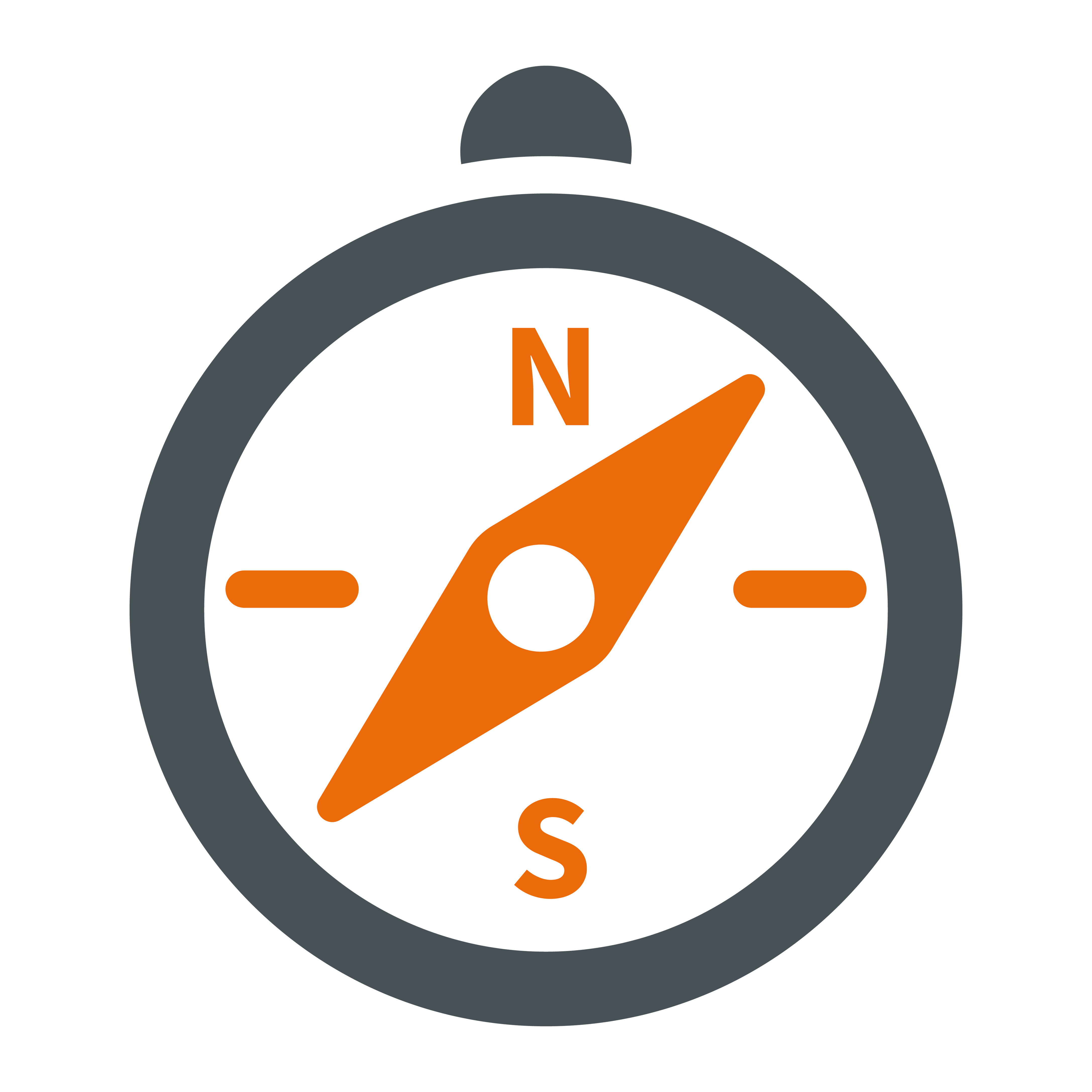 Kompass-Symbol für wirkungs- und verantwortungsvoll